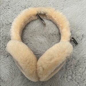 UGG Plush Cream Ear Muffs, Unisex